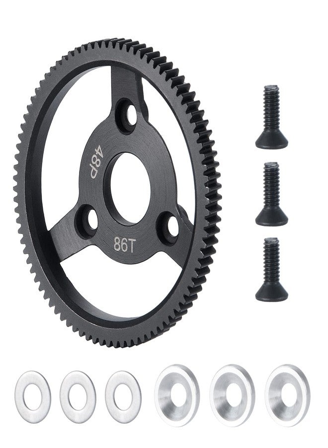 تروس ناقل الحركة الرئيسية من الصلب LSG 48P 76T 86T لسيارات Tra-xxas 1/10 Slash 2WD Stampede Rustler 2WD Bandit VXL XL-5 F-150 SVT (86T) - Image 3